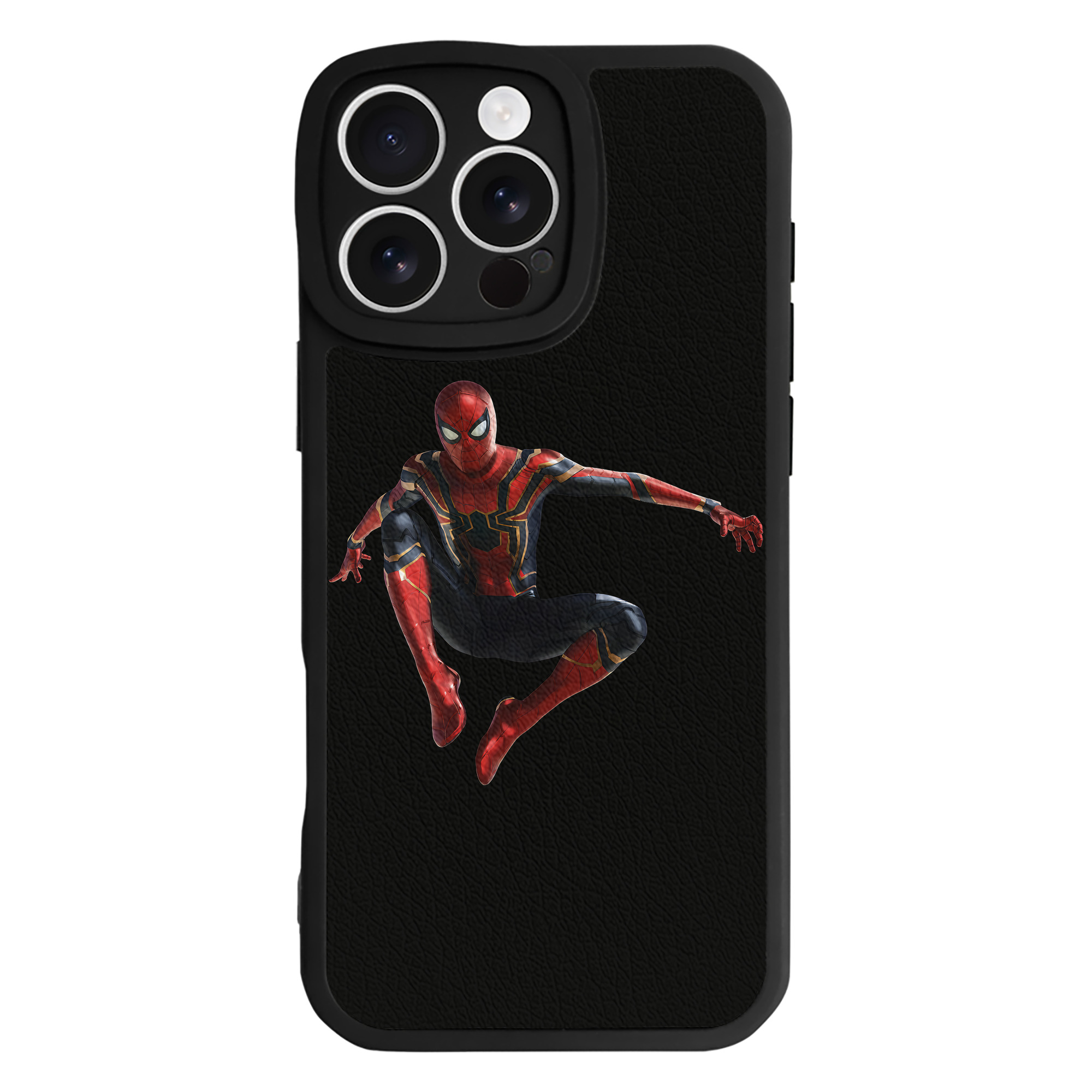 （画像用） Spider Man スパイダーマン 【iPhone 16シリーズ対応】シリコンスマホケース（レザー調） 材質：シリコン